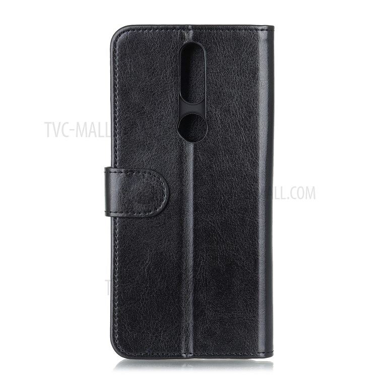 Crazy Horse Leather Wallet Stand Case for Nokia 2.4 - Black-3