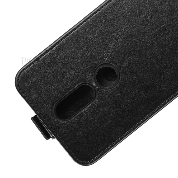 Crazy Horse Texture Vertical Flip Leather Case with Card Slot for Nokia 2.4 - Black-2