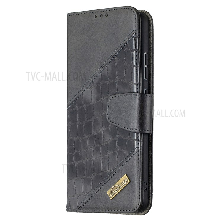 BF04 Splicing Crocodile Texture Wallet Stand Leather Case for Nokia 2.4 - Black-2
