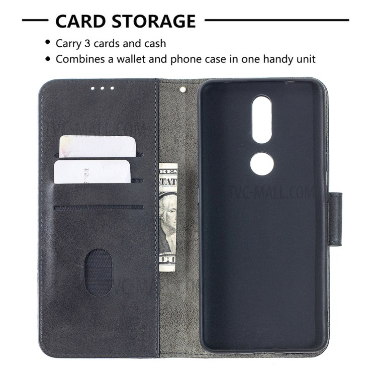 BF04 Splicing Crocodile Texture Wallet Stand Leather Case for Nokia 2.4 - Black-6
