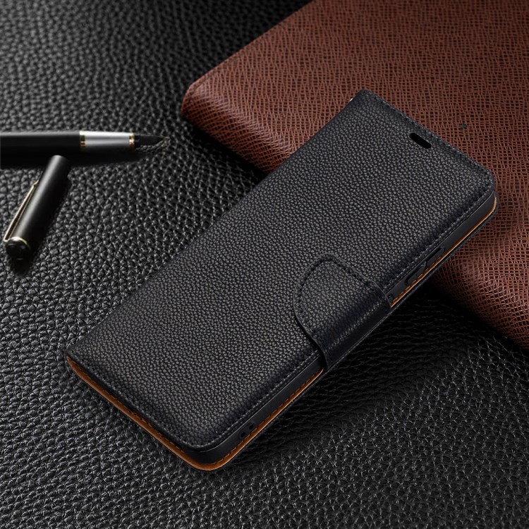 Litchi Surface with Wallet Leather Stand Case for Nokia 2.4 - Black-7