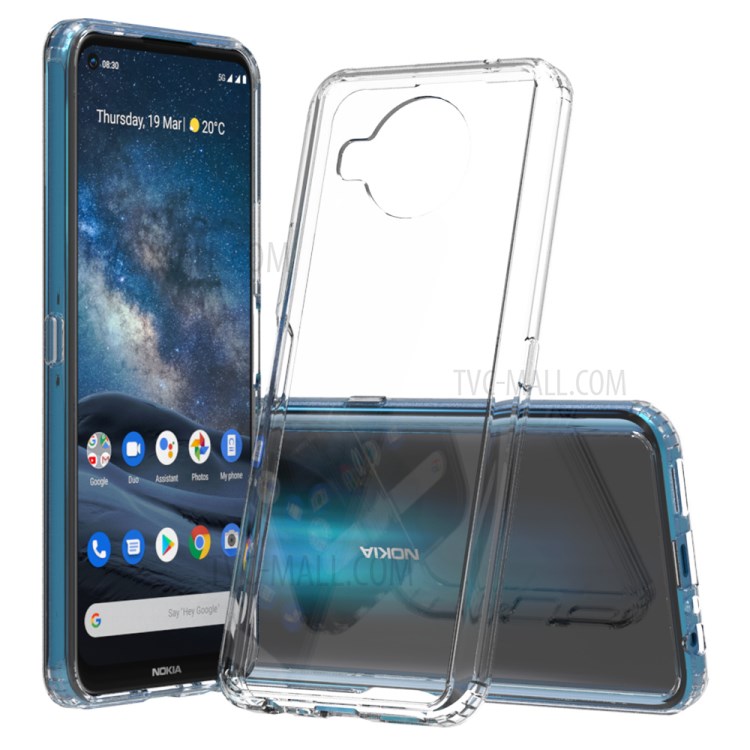 Clear Anti-scratch Acrylic + TPU Hybrid Shell for Nokia 8.3 5G Case-1
