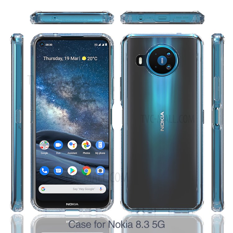 Clear Anti-scratch Acrylic + TPU Hybrid Shell for Nokia 8.3 5G Case-2