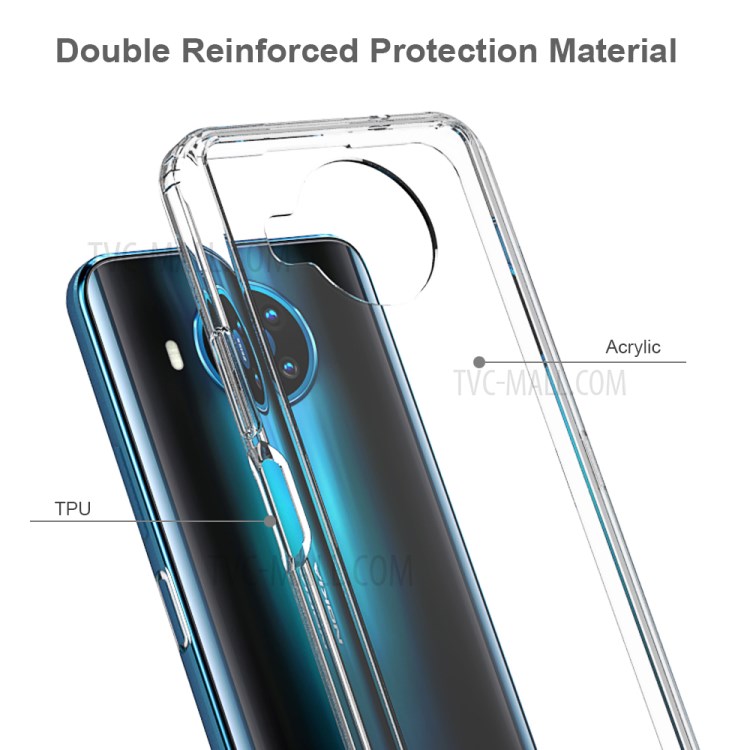 Clear Anti-scratch Acrylic + TPU Hybrid Shell for Nokia 8.3 5G Case-3