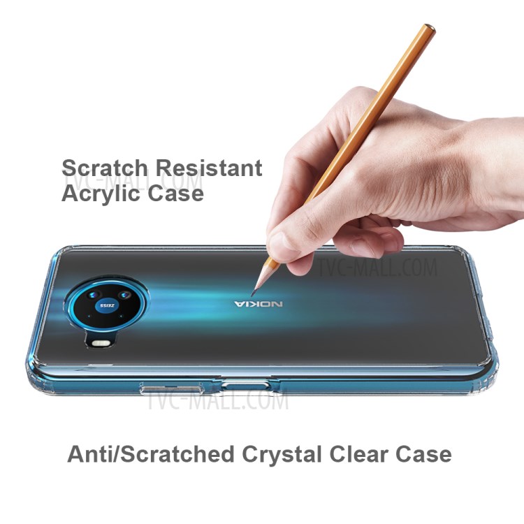 Clear Anti-scratch Acrylic + TPU Hybrid Shell for Nokia 8.3 5G Case-6