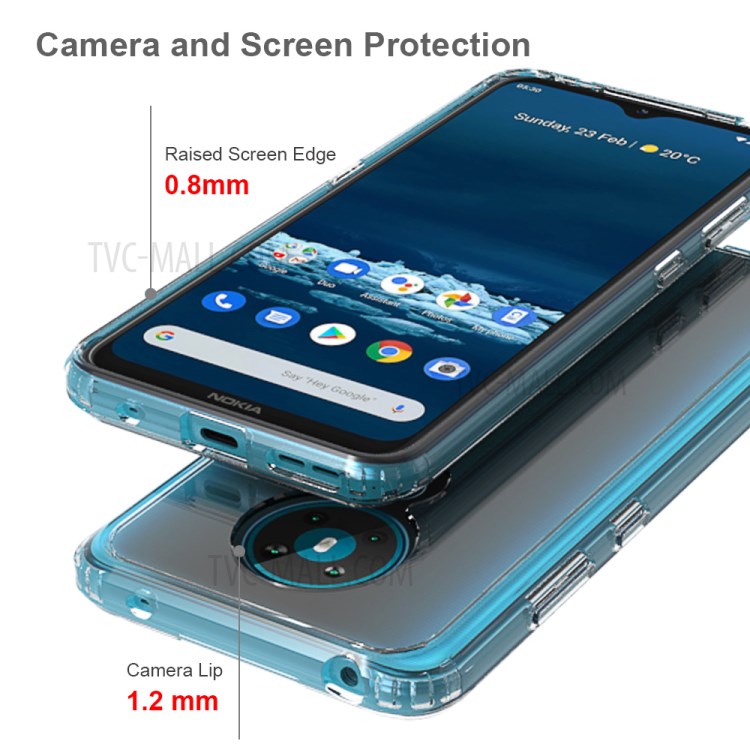 Funda Clara Anti-rayado De Acrílico + TPU Híbrido Para La Cubierta De Protección De Nokia 5.3-4