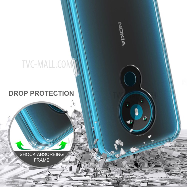 Funda Clara Anti-rayado De Acrílico + TPU Híbrido Para La Cubierta De Protección De Nokia 5.3-5