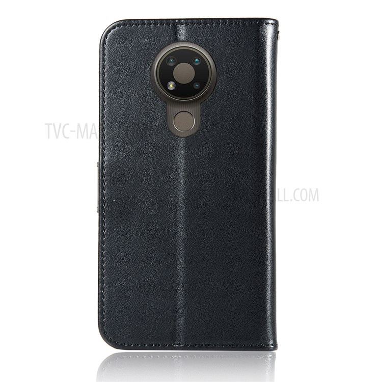 Owl and Dream Catcher Imprinting Leather Wallet Case for Nokia 3.4 - Black-8