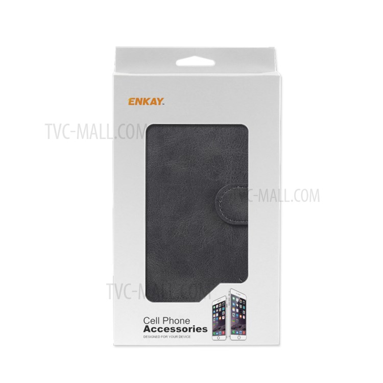 ENKAY ENK-PUC032 PU Leather + TPU Wallet Stand Case for Nokia 3.4 / 7.3 Phone Shell - Black-7