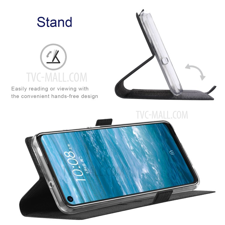 VILI DMK Magnetic Clasp Closure Wallet Stand Cell Phone Cover for Nokia 7.3 - Black-5