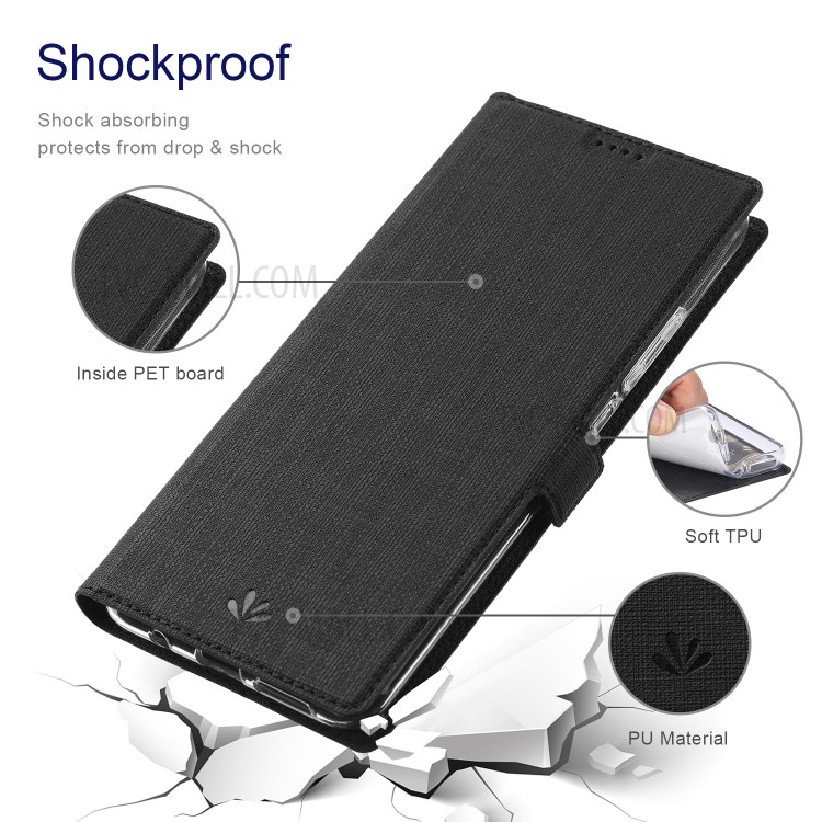 VILI DMK Magnetic Clasp Closure Wallet Stand Cell Phone Cover for Nokia 7.3 - Black-6
