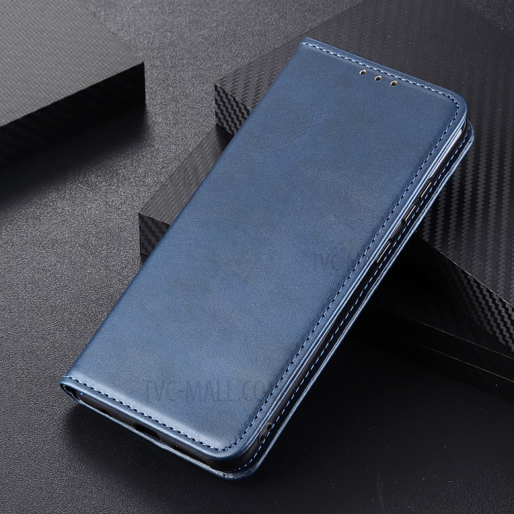 Magnetic Absorption Wallet Stand Split Leather Phone Shell Case for Nokia 5.4 - Blue-9