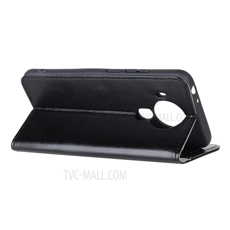 Crazy Horse Texture Protective Wallet Leather Case for Nokia 5.4 - Black-4