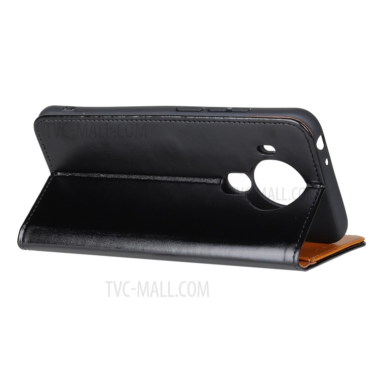 Smooth Surface PU Leather Case for Nokia 5.4 Wallet Stand Mobile Casing - Black-4