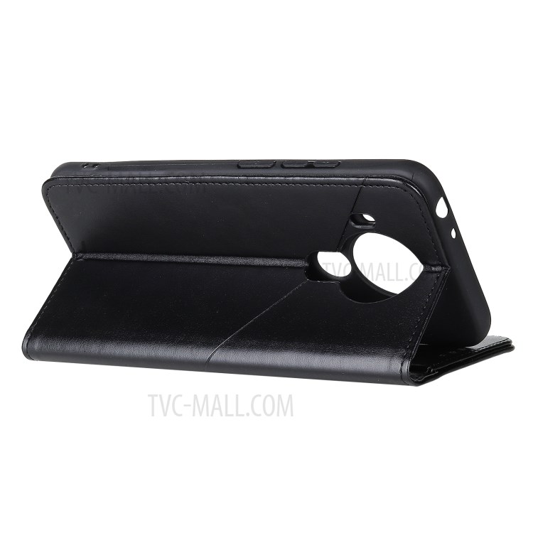 Wallet Leather Cover Stand Protective Phone Case for Nokia 5.4 - Black-4