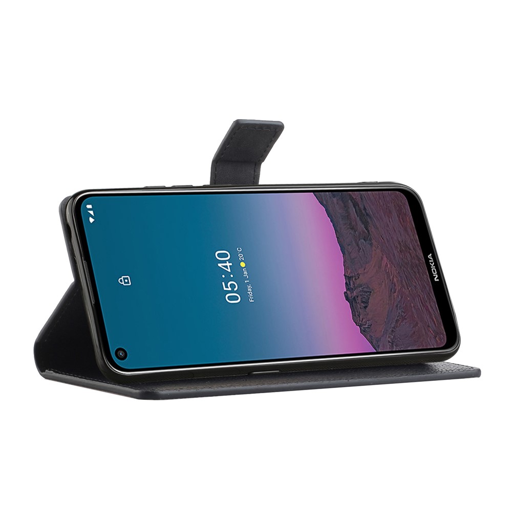 Litchi Skin Wallet Leather Shell for Nokia 5.4 Protector Flip Cover-5