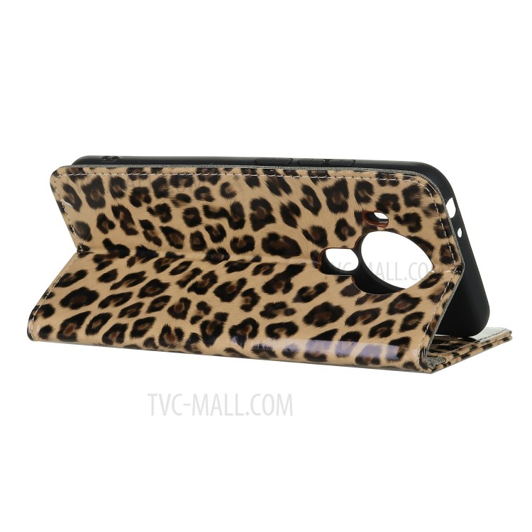 Leopard Texture Wallet Stand TPU + PU Leather Protective Cover for Nokia 5.4-4