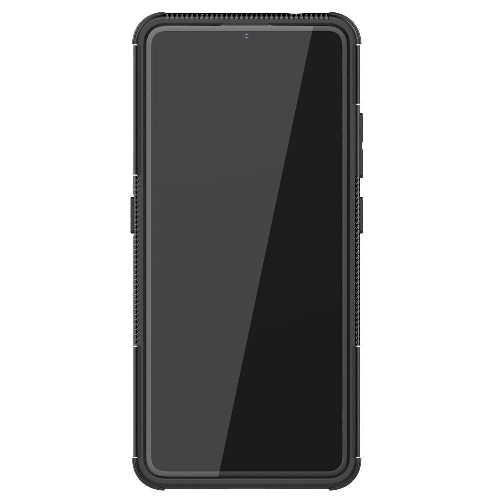 Cool Tyre Surface Design PC + TPU Hybrid Phone Cover Shell with Kickstand for Nokia 2.4 - Black-4