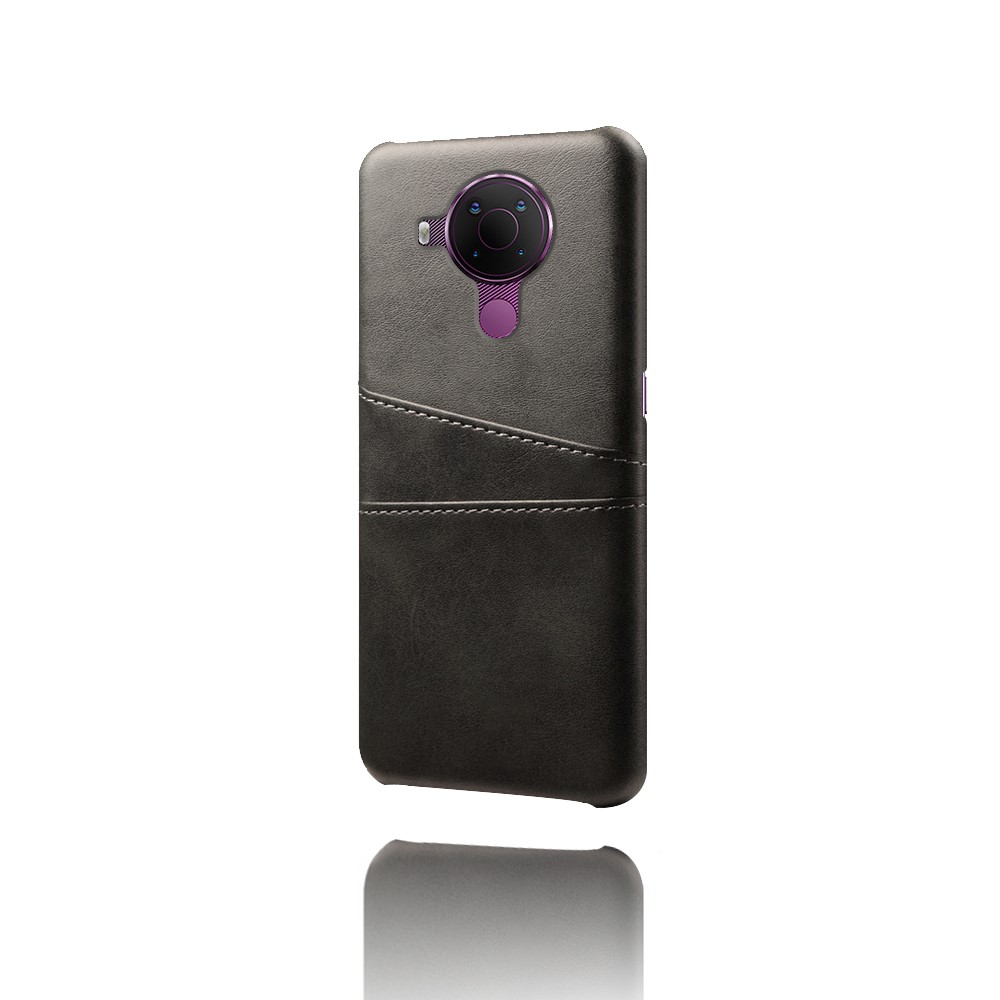 KSQ PU Leather Coated Plastic Case with Double Card Slots for Nokia 5.4 - Black-3