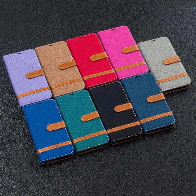For Nokia 5.4 Splicing Jeans Cloth Surface Wallet Leather Phone Cover - Purple-9