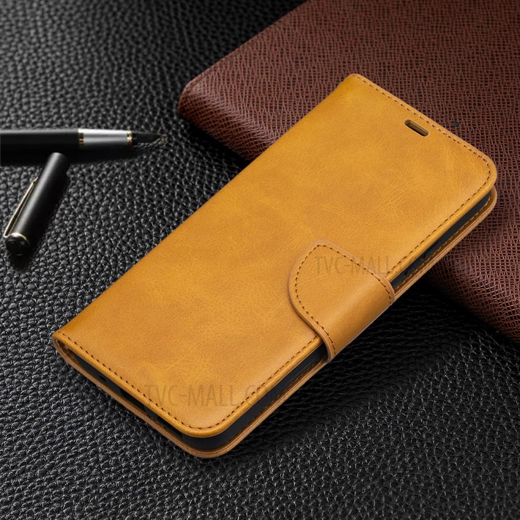 PU Leather Wallet Stylish Smartphone Case for Nokia 5.4 - Yellow-7