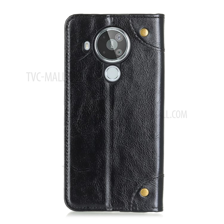 Magnetic Auto-Absorbed Wallet Design TPU + PU Leather Phone Stand Shell Case for Nokia 7.3 - Black-2