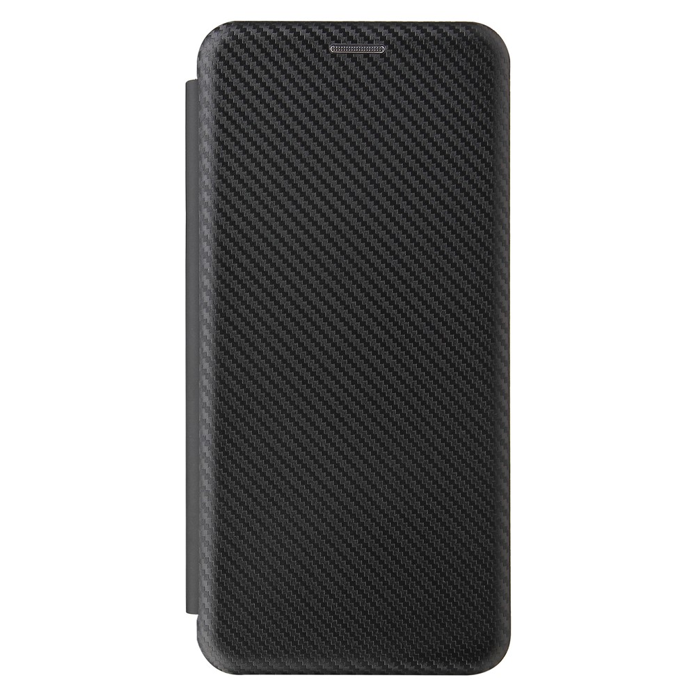 Anti-Scratch Carbon Fiber Texture Auto-absorbed Card Holder Cover Case for Nokia 6.3 - Black-2