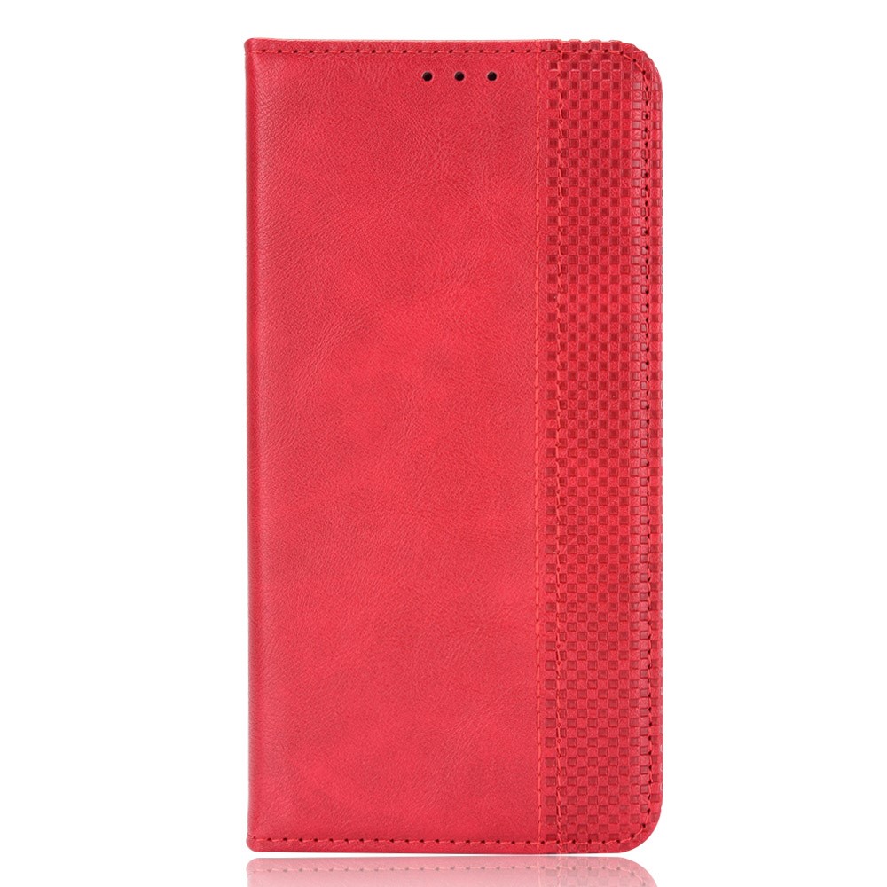 Magnetic Vintage Style Phone Case Wallet Stand Leather Cover for Nokia 7.3 - Red-2
