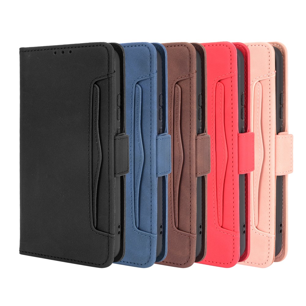 Leather Wallet Protective Case with Multiple Card Slots for Nokia 7.3 - Black-11