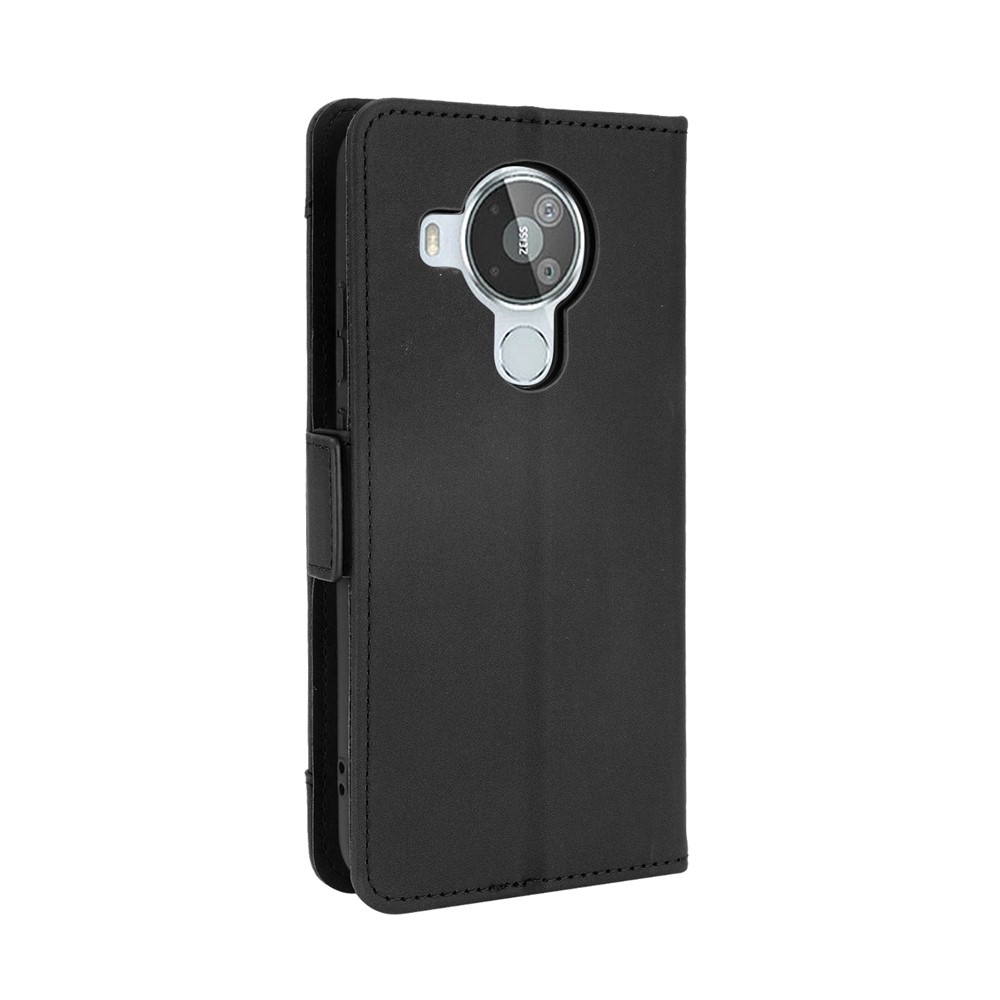 Leather Wallet Protective Case with Multiple Card Slots for Nokia 7.3 - Black-3