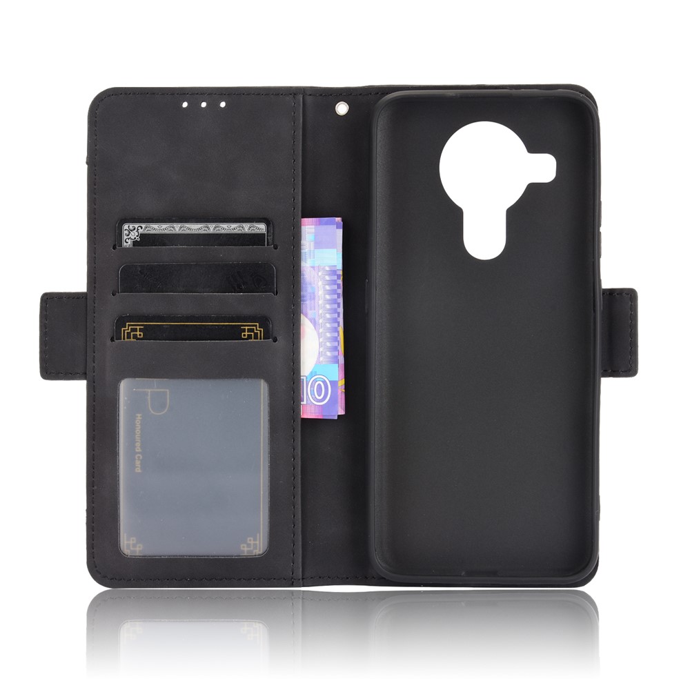 Leather Wallet Protective Case with Multiple Card Slots for Nokia 7.3 - Black-5