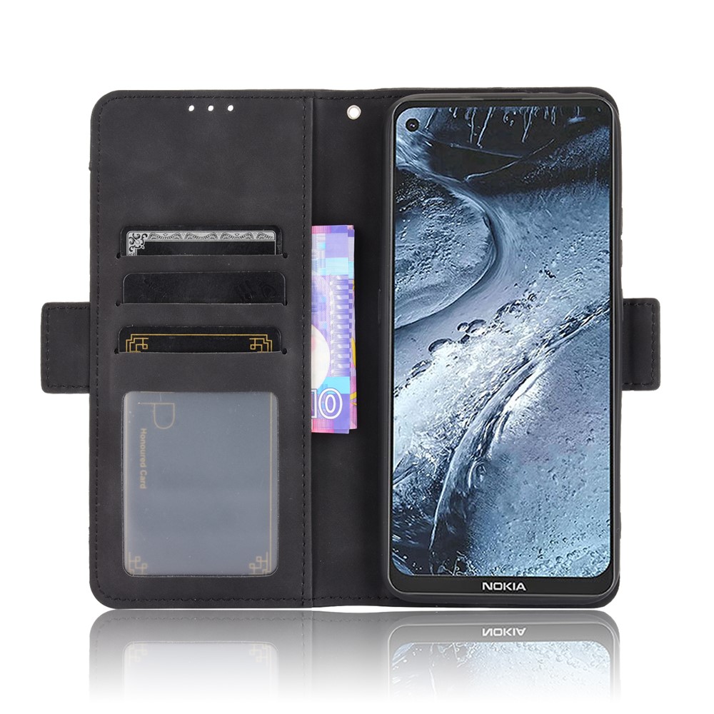 Leather Wallet Protective Case with Multiple Card Slots for Nokia 7.3 - Black-6