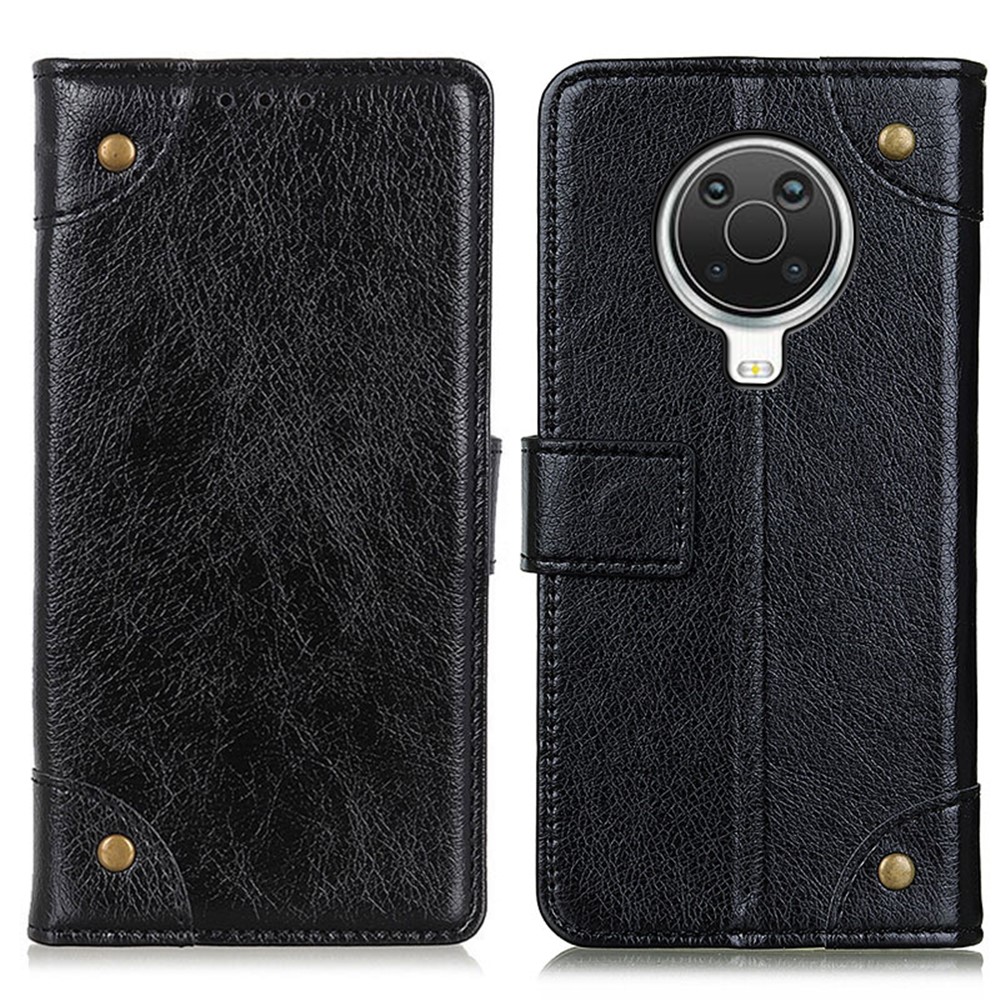 Nappa Texture Wallet Leather Cell Phone Case for Nokia 6.3 - Black-1