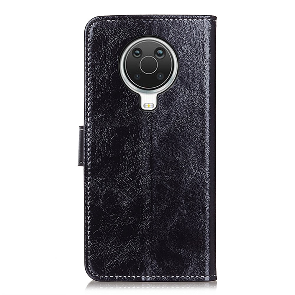 Retro Style Wallet Design Crazy Horse Texture Leather Phone Stand Cover with for Nokia 6.3 - Black-3