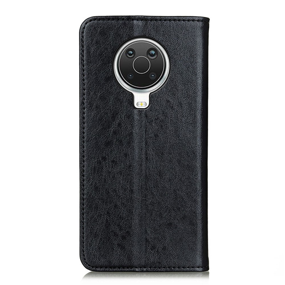 Crazy Horse Texture Auto-absorbed PU Leather Wallet Stand Phone Case Shell for Nokia 6.3 - Black-3
