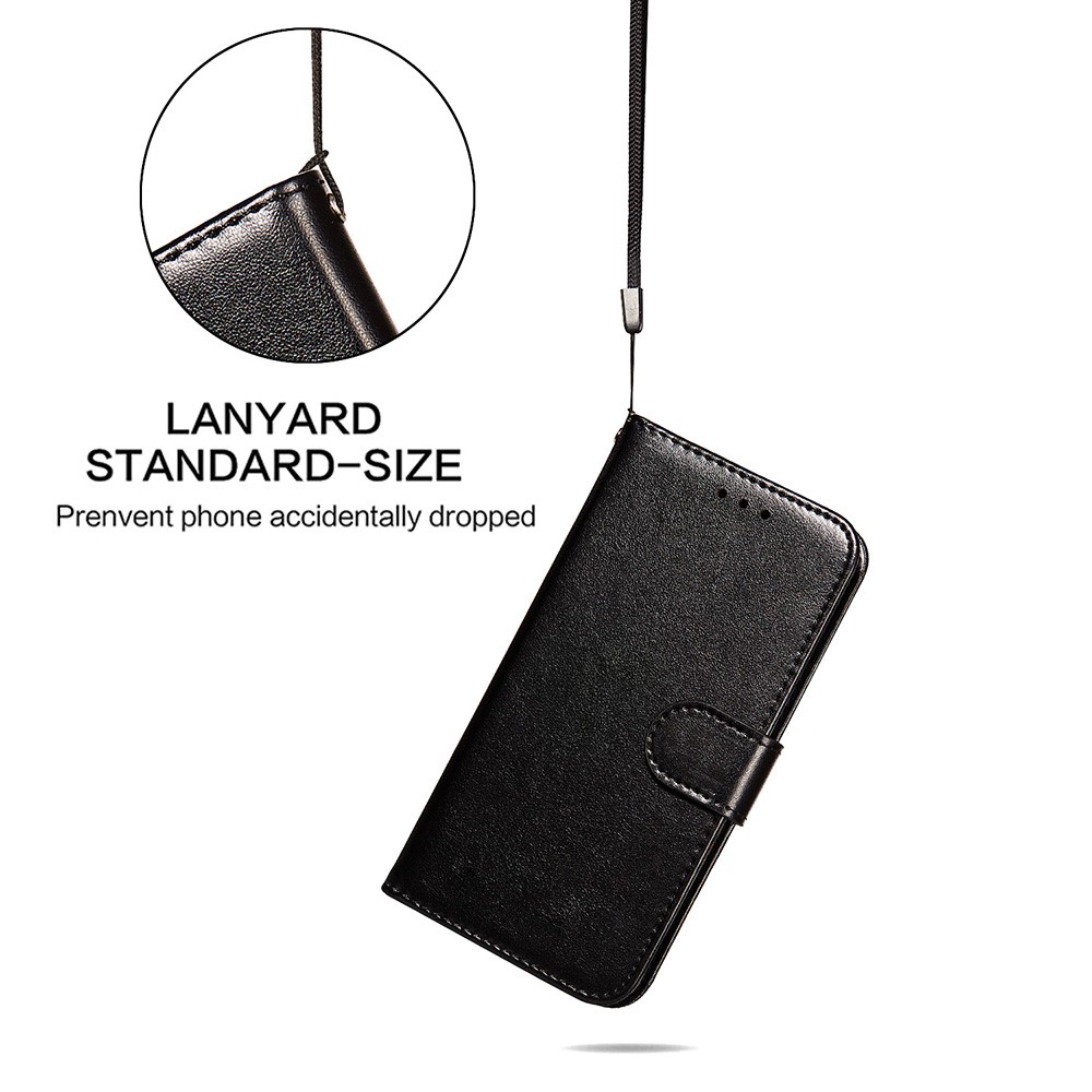 Dual-sided Magnetic Clasp Leather Wallet Stand Phone Case Shell for Nokia 8.3 5G - Black-2