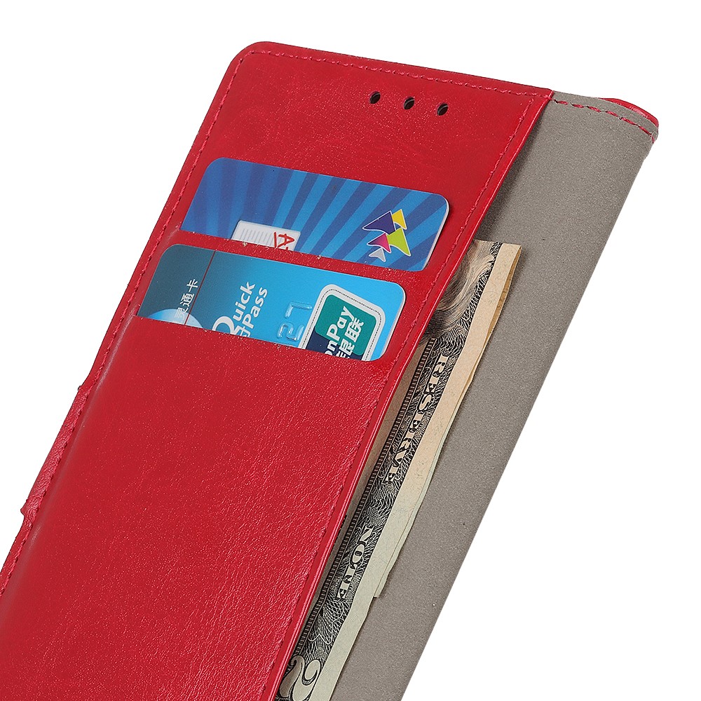 Wallet Stand Design PU Leather Protective Shell Case for Nokia 6.3 - Red-3