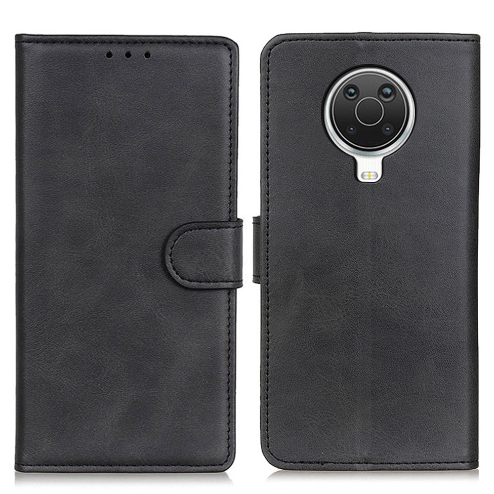 Folio Flip Wallet Cover Retro Style PU Leather Case for Nokia 6.3 - Black-1