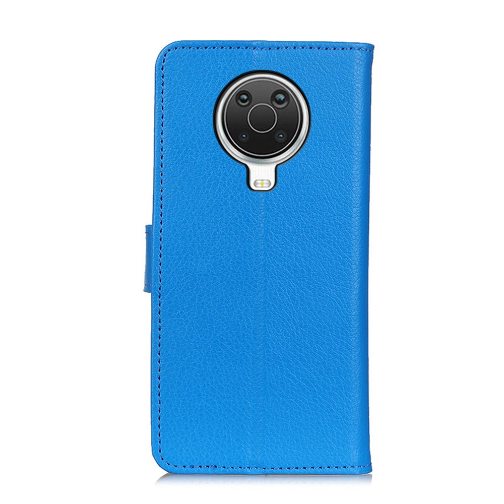 PU Leather Case Phone Protective Shell Litchi Skin Stand Cover for Nokia 6.3 - Blue-10