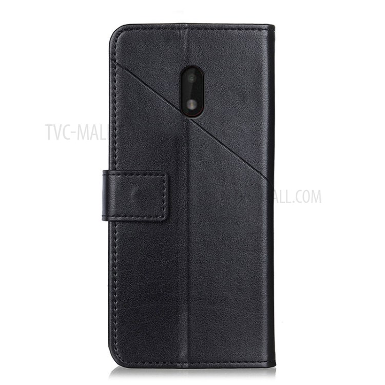 Wallet Leather Stand Case for Nokia C1 Plus - Black-2