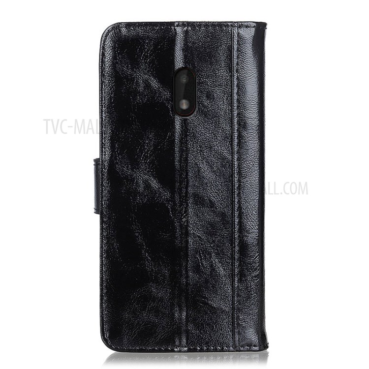 Crazy Horse Texture Wallet Leather Case for Nokia C1 Plus - Black-2