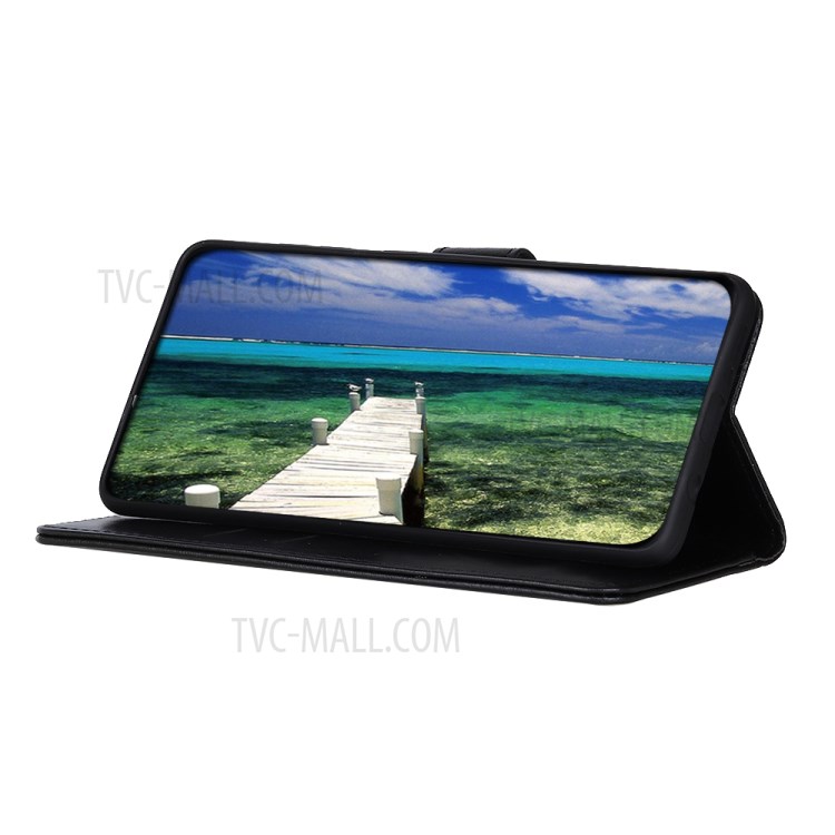 Wallet Stand Leather Phone Case for Nokia 6.3 - Black-2