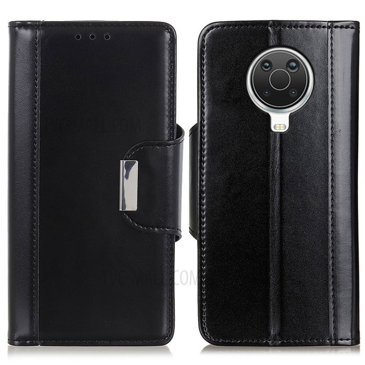 Magnetic Clasp PU Leather Wallet Stand Design Protection Case Shell for Nokia 6.3 - Black-1