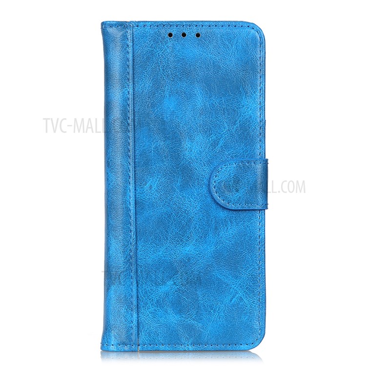 Crazy Horse Wallet Leather Stand Case for Nokia 1.4 - Blue-2