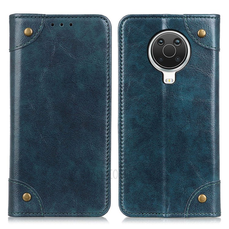 Auto-absorbed Leather Wallet Shell Case for Nokia 6.3 - Blue-1