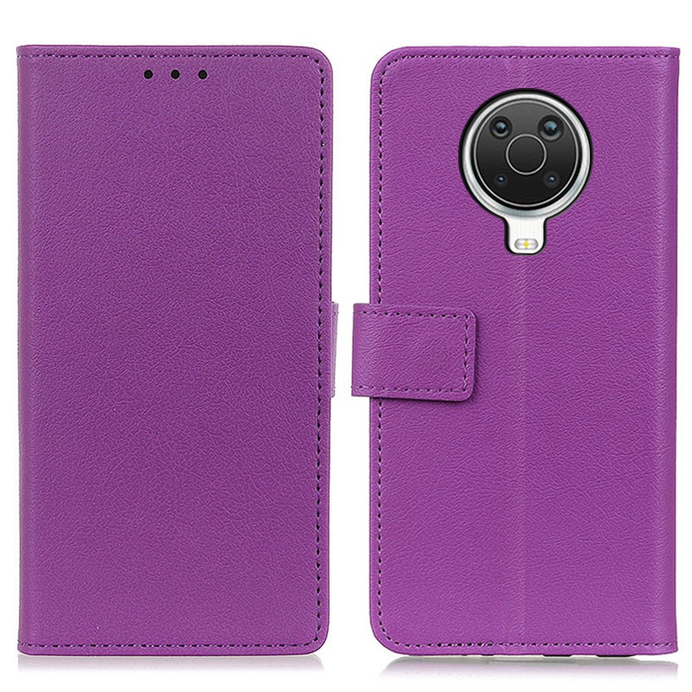 Wallet Leather Stand Case for Nokia 6.3 - Purple-1