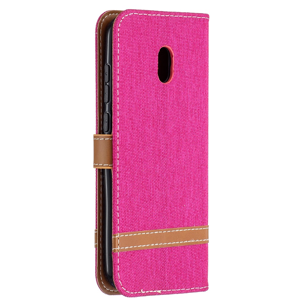 Assorted Color Jeans Cloth Leather Wallet Case for Nokia C1 Plus - Rose-2