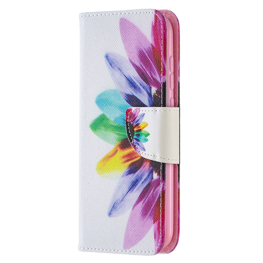 Hot Style Pattern Printing Magnetic Leather Wallet Case for Nokia C1 Plus - Colorful Petals-6