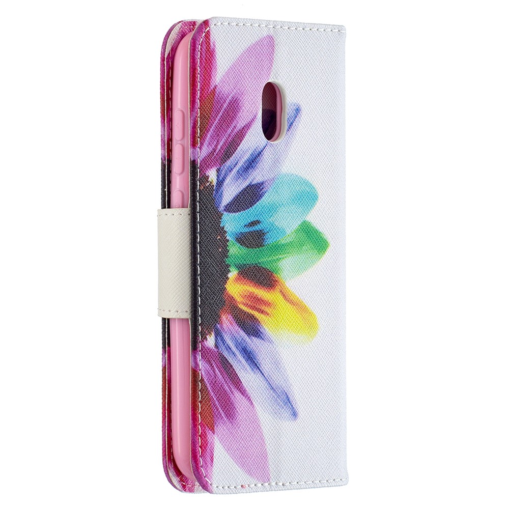 Hot Style Pattern Printing Magnetic Leather Wallet Case for Nokia C1 Plus - Colorful Petals-7