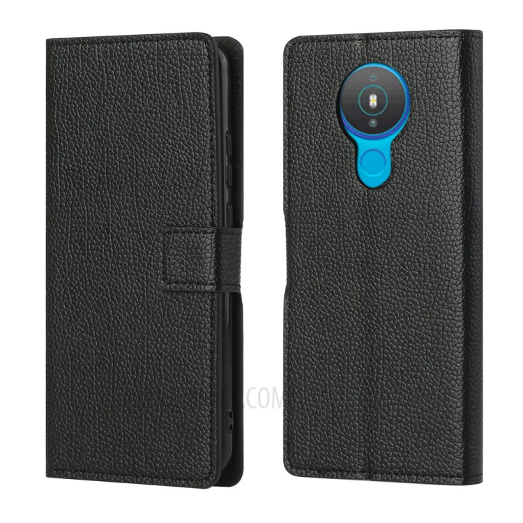 Litchi Skin Flip Leather Phone Case Cover Wallet Stand for Nokia 1.4-1